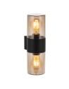 Azzardo HAGER 2 WALL IP54 BK Black/Smoke 2xE27 Outdoor Wall lamp AZ5864.