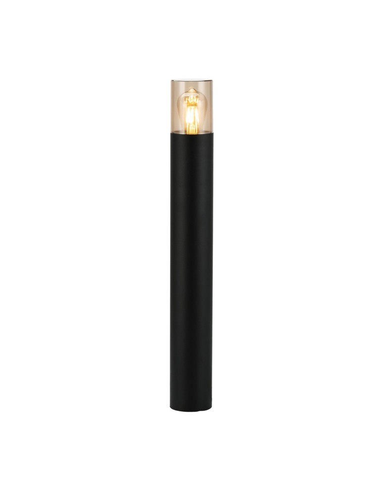 Standing garden lamps - Azzardo HAGER 50 IP54 BK Black/Smoky 1xE27 Pillar 50cm AZ5865 - product kolory-swiatla.pl 1
