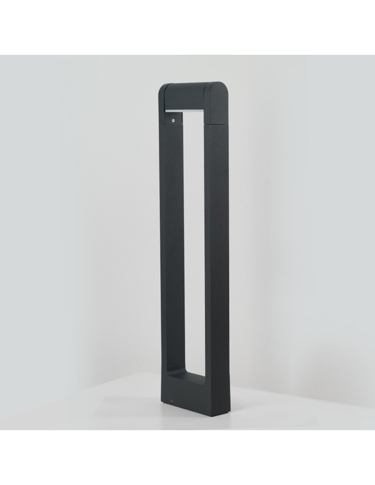 Standing garden lamps - Azzardo FRAME 70 V.2 DGR Dark Grey 1xLED Outdoor Pole 70cm AZ6318 - product kolory-swiatla.pl 2