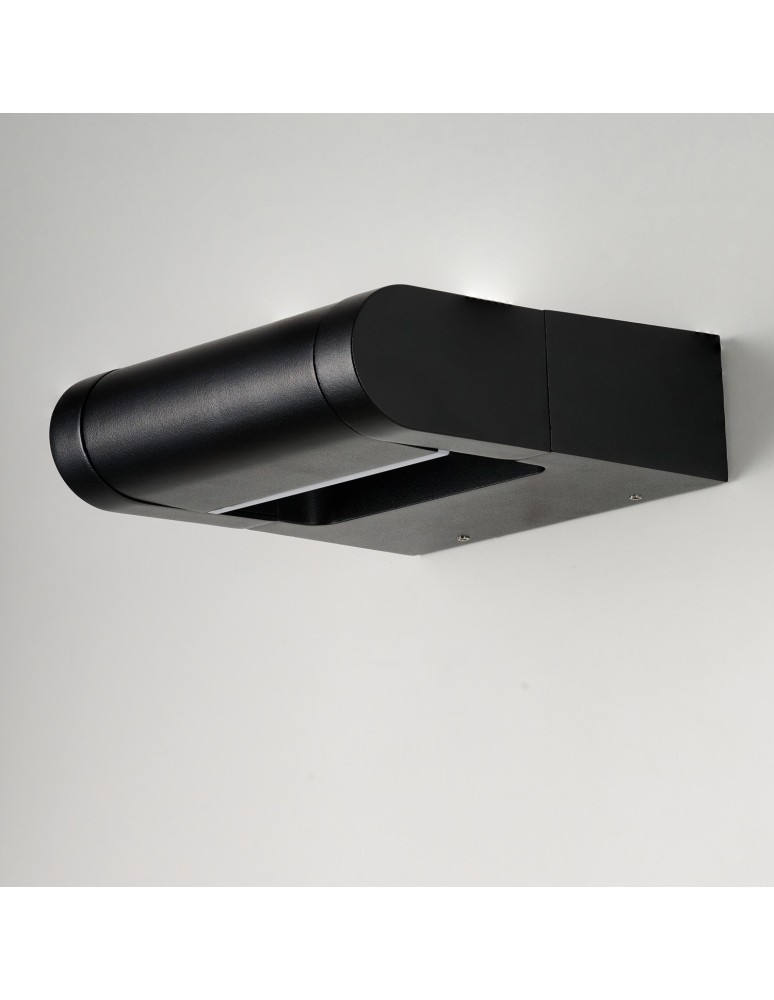 Outdoor wall lamps - Azzardo FRAME WALL V.2 BK Black 1xLED Outdoor Wall Mount AZ6321. - product kolory-swiatla.pl 3