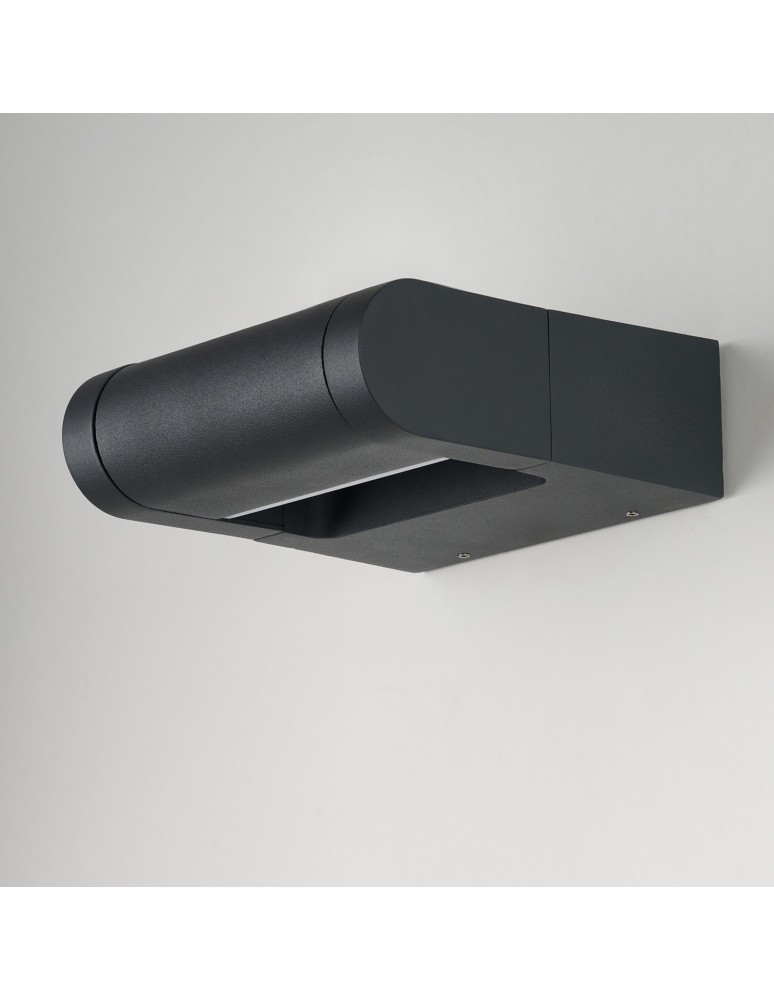 Outdoor wall lamps - Azzardo FRAME WALL V.2 DGR Dark Grey 1xLED Outdoor Wall Mount AZ6322. - product kolory-swiatla.pl 2