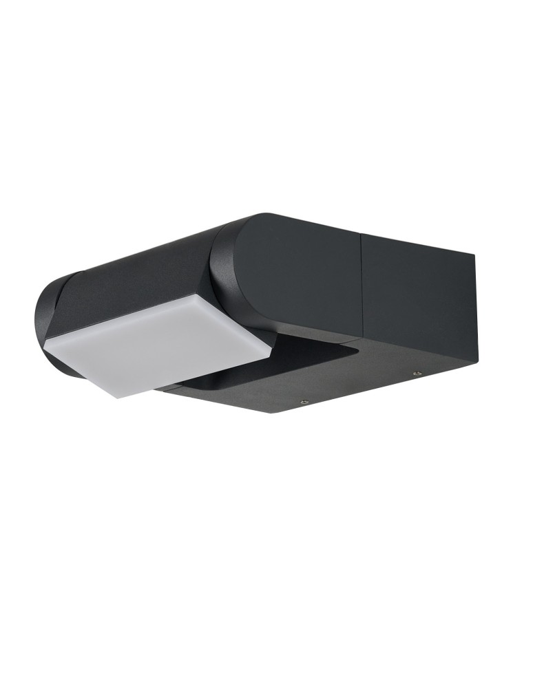 Outdoor wall lamps - Azzardo FRAME WALL V.2 DGR Dark Grey 1xLED Outdoor Wall Mount AZ6322. - product kolory-swiatla.pl 1