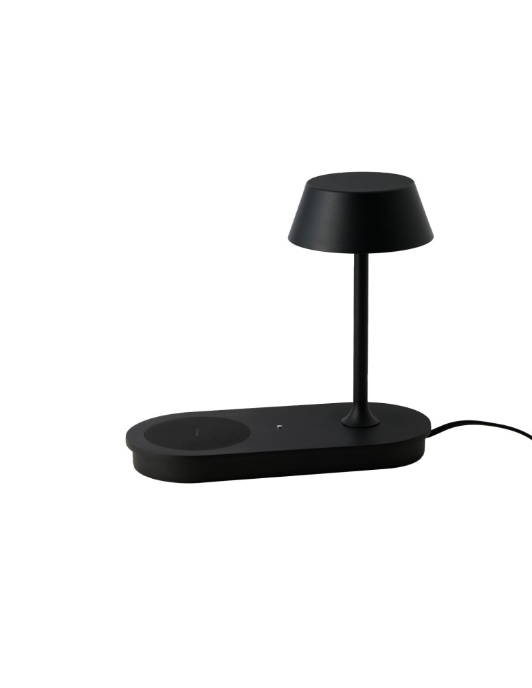 Desk lamps - Azzardo FINO TABLE DIMM NFC CHARGER BK Black Mat 1xLED Table Top with Inductive Charger and USB Receptacle Dimmable AZ5913 - product kolory-swiatla.pl 1