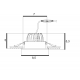 Azzardo CLEAN S IP44 7W CCT SWITCH GO Biały/Transparentny 1xLED Podtynkowa Hermetyczna Przełącznik Zmiany Barwy AZ5990