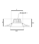 Flush-mounted hermetic lamps - Azzardo CLEAN S IP44 7W CCT SWITCH GO White/Transparent 1xLED Flush Mounted Hermetic Color Change Switch AZ5990 - product 2