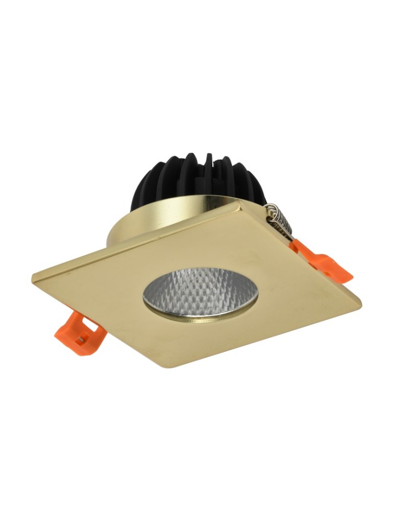 Flush-mounted hermetic lamps - Azzardo CLEAN S IP44 7W CCT SWITCH WH Gold Gloss/Transparent 1xLED Flush Mounted Hermetic Color Change Switch AZ5991 - product kolory-swiatla.pl 1