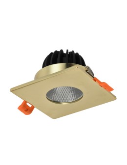 Azzardo CLEAN S IP44 7W CCT SWITCH WH Gold Gloss/Transparent 1xLED Flush Mounted Hermetic Color Change Switch AZ5991