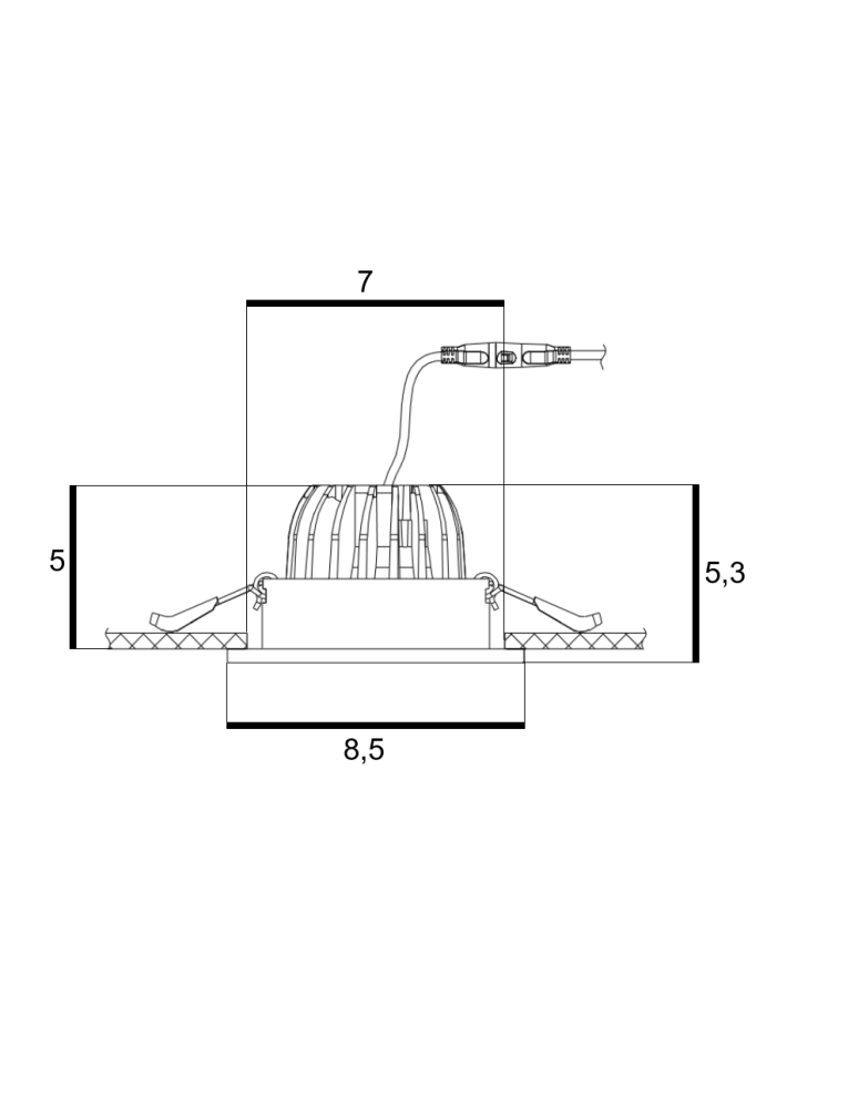 Flush-mounted hermetic lamps - Azzardo CLEAN S IP44 7W CCT SWITCH WH Gold Gloss/Transparent 1xLED Flush Mounted Hermetic Color Change Switch AZ5991 - product kolory-swiatla.pl 2