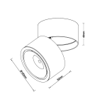 Spotlight ceiling lamps - Azzardo COSTA 12W CCT SWITCH BK Black Matte 1xLED Surface Mounted Light Switch AZ6031. - product 6