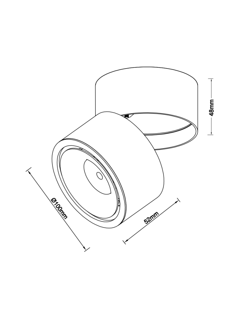 Spotlight ceiling lamps - Azzardo COSTA 12W CCT SWITCH BK Black Matte 1xLED Surface Mounted Light Switch AZ6031. - product kolory-swiatla.pl 6