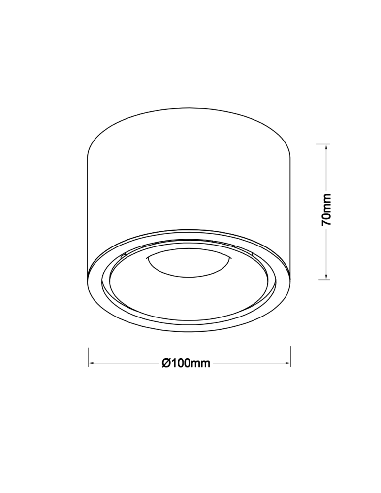 Ceiling downlights - tubes - Azzardo COSTA TOP 12W CCT SWITCH BK Black Matte 1xLED Surface Mounted Light Switch AZ6033. - product kolory-swiatla.pl 4