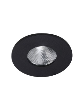 Azzardo CLEAN R IP44 7W CCT SWITCH BK Black Matte/Transparent 1xLED Flush Mounted Hermetic Color Change Switch AZ5986
