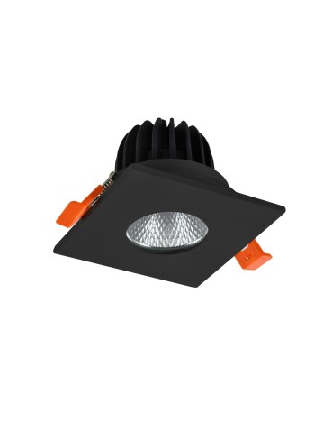 Azzardo CLEAN S IP44 7W CCT SWITCH BK Black Matte/Transparent 1xLED Flush Mounted Hermetic Color Change Switch AZ5989