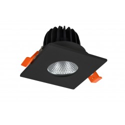 Azzardo CLEAN S IP44 7W CCT SWITCH BK Czarny Mat/Transparentny 1xLED Podtynkowa Hermetyczna Przełącznik Zmiany Barwy AZ5989