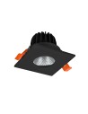 Azzardo CLEAN S IP44 7W CCT SWITCH BK Black Matte/Transparent 1xLED Flush Mounted Hermetic Color Change Switch AZ5989