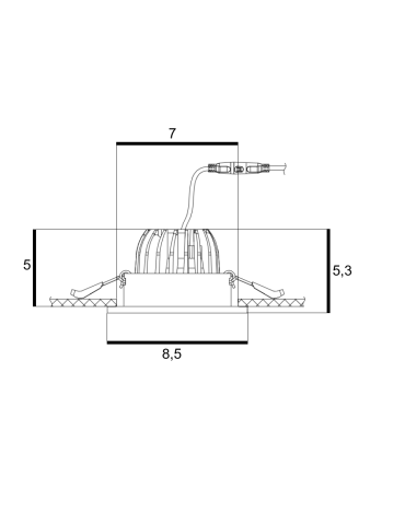 Azzardo CLEAN S IP44 7W CCT SWITCH BK Black Matte/Transparent 1xLED Flush Mounted Hermetic Color Change Switch AZ5989 - product 2