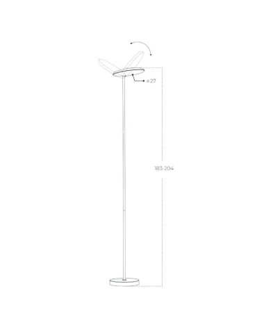 Azzardo CARPA Floor DIMM GO Gold 1xLED Dimmer on Wire AZ6307 - product 2