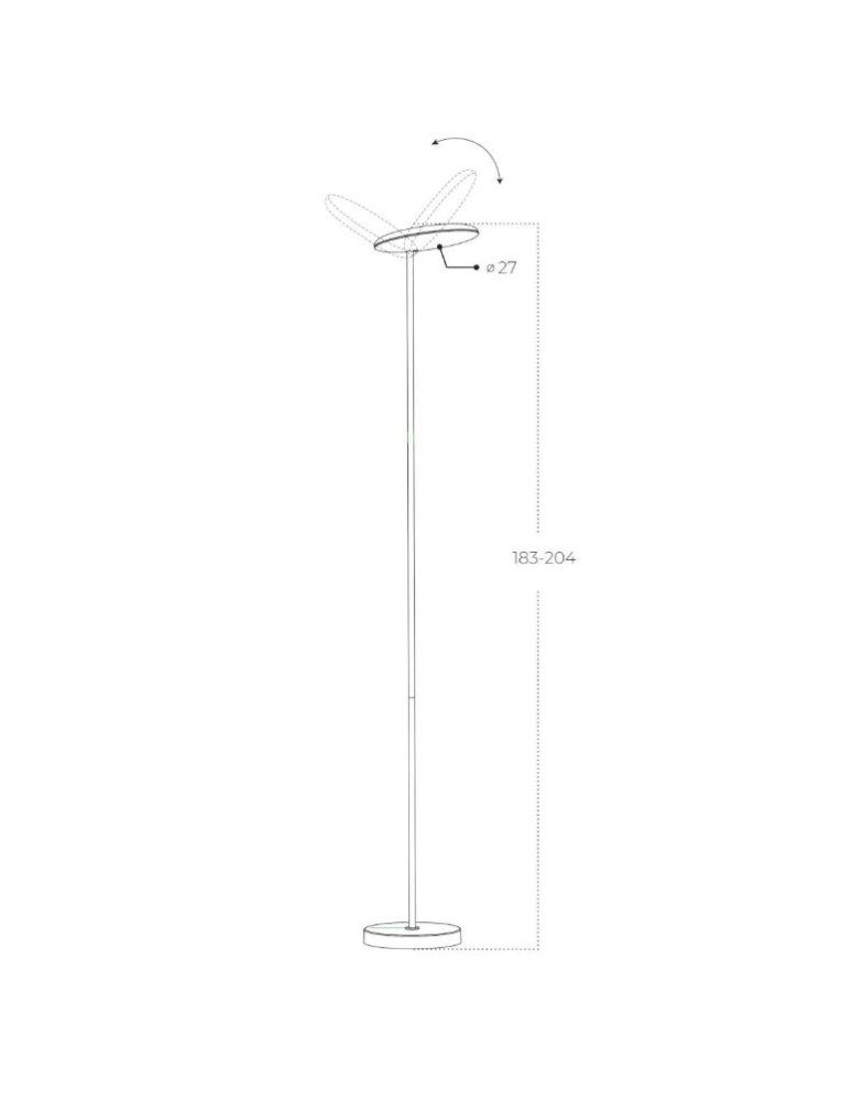 LED floor lamps - Azzardo CARPA Floor DIMM GO Gold 1xLED Dimmer on Wire AZ6307 - product kolory-swiatla.pl 2