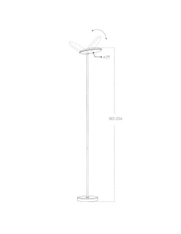 Azzardo CARPA Podłogowa DIMM GO Złoty 1xLED Ściemniacz na Przewodzie AZ6307 - produkt 2