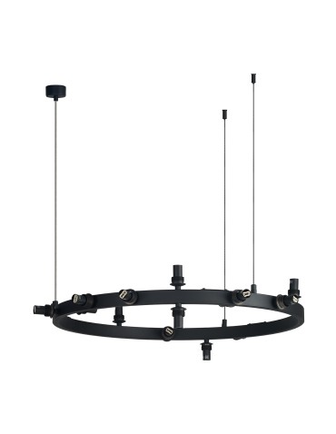 Azzardo BUBBLES Lamp Frame without Shades Round 15 BK Black Mat 15xG9 AZ5875