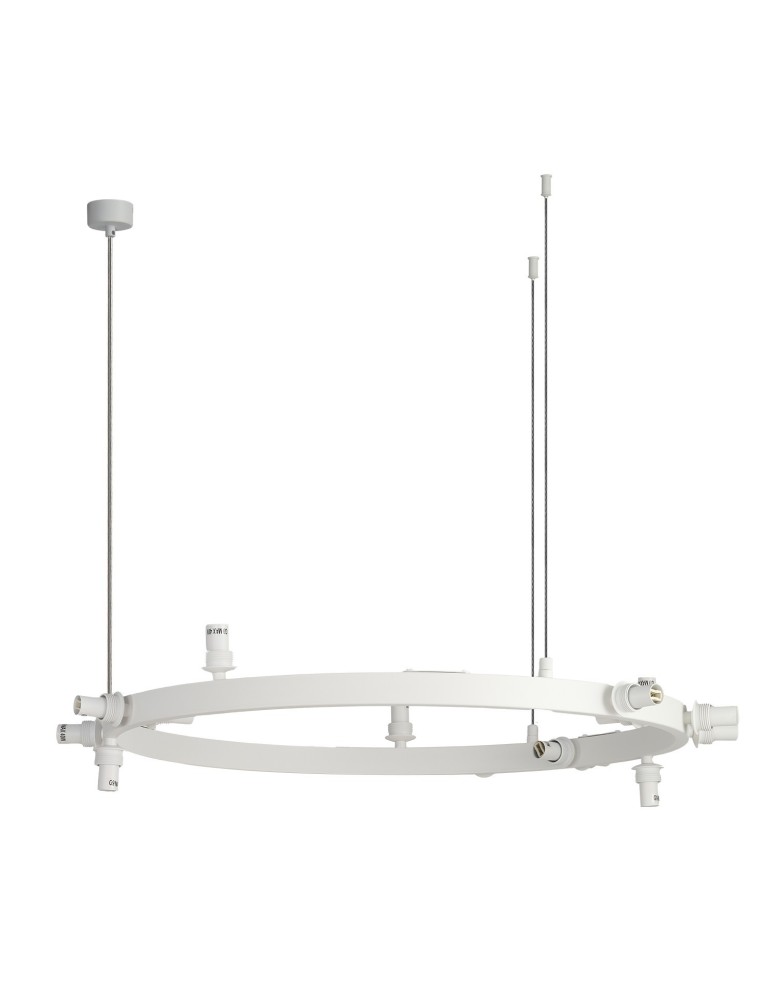 Pendant lamps spheres - Azzardo BUBBLES Lamp Frame without Shades Round 15 WH White 15xG9 AZ5876 - product kolory-swiatla.pl 1