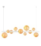 Pendant lamps over the island - Azzardo BUBBLES Lamp Frame without Shades Line 10 WH White 10xG9 AZ5867 - product 3