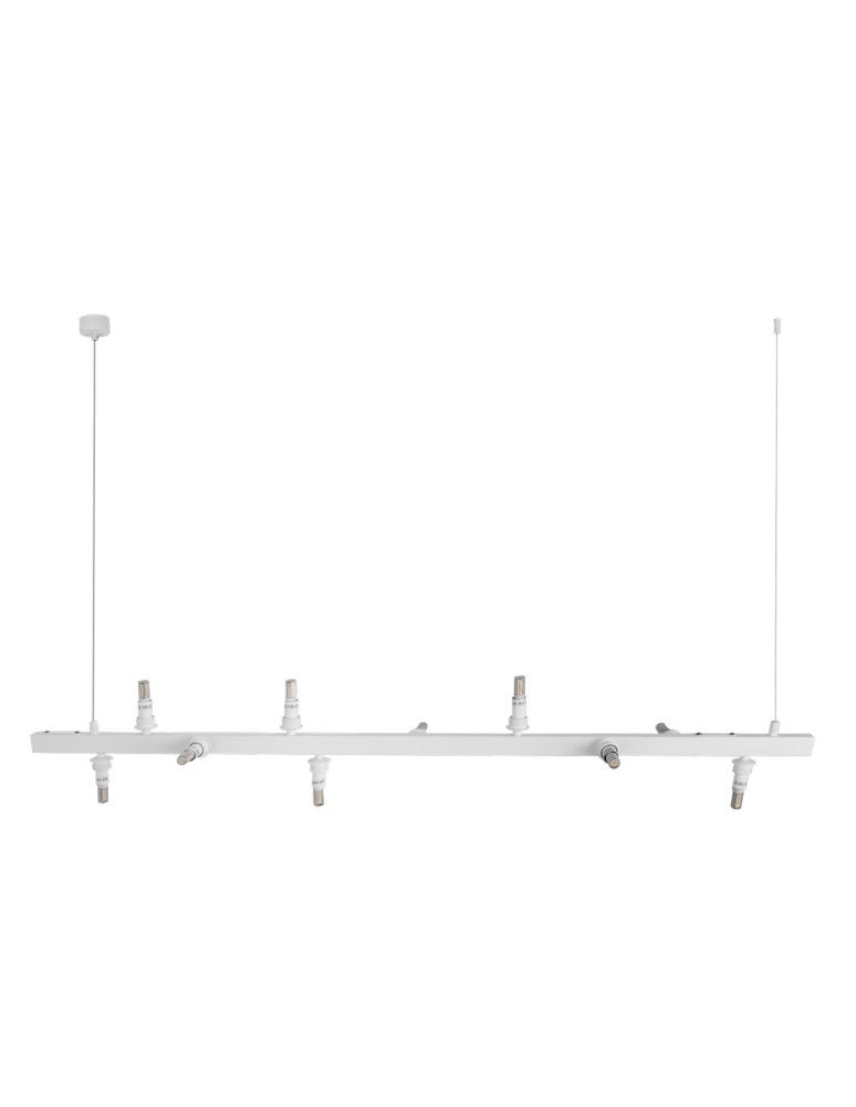 Pendant lamps over the island - Azzardo BUBBLES Lamp Frame without Shades Line 10 WH White 10xG9 AZ5867 - product kolory-swiatla.pl 1