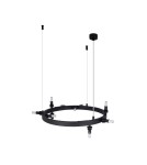 Pendant lamps spheres - Azzardo BUBBLES Lamp Frame without Shades Round 10 BK Black Mat 10xG9 AZ5869 - product 2