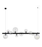 Pendant lamps over the island - Azzardo BUBBLES Lamp Frame without Shades Line 10 BK Black Mat 10xG9 AZ5866 - product 4