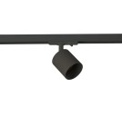 Lamps for 1 phase busbars - Azzardo ALIA BASE TRACK 1LINE BK Black Matte 1xGU10 Reflector Base for 1F Rail without Shade End (ordered separately) AZ6222 - product 1