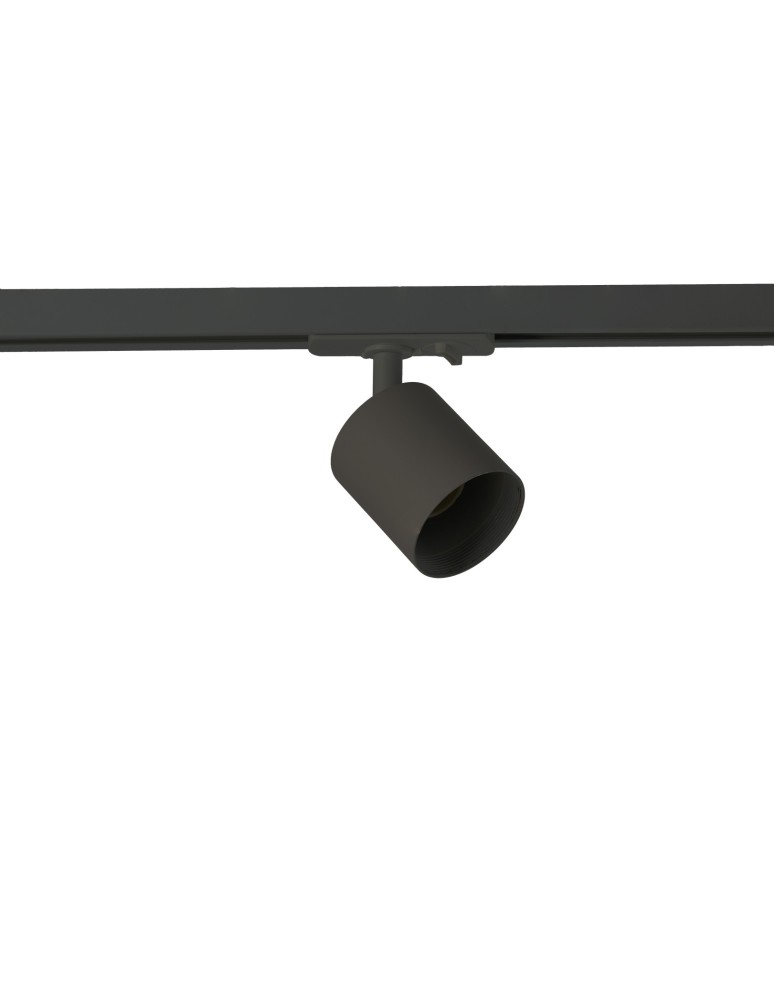 Lamps for 1 phase busbars - Azzardo ALIA BASE TRACK 1LINE BK Black Matte 1xGU10 Reflector Base for 1F Rail without Shade End (ordered separately) AZ6222 - product kolory-swiatla.pl 1