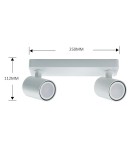 Adjustable ceiling lamps - spots - Light Prestige Spot Snow New 2 white 1xGU10 LP-731N/2W WH - product 9