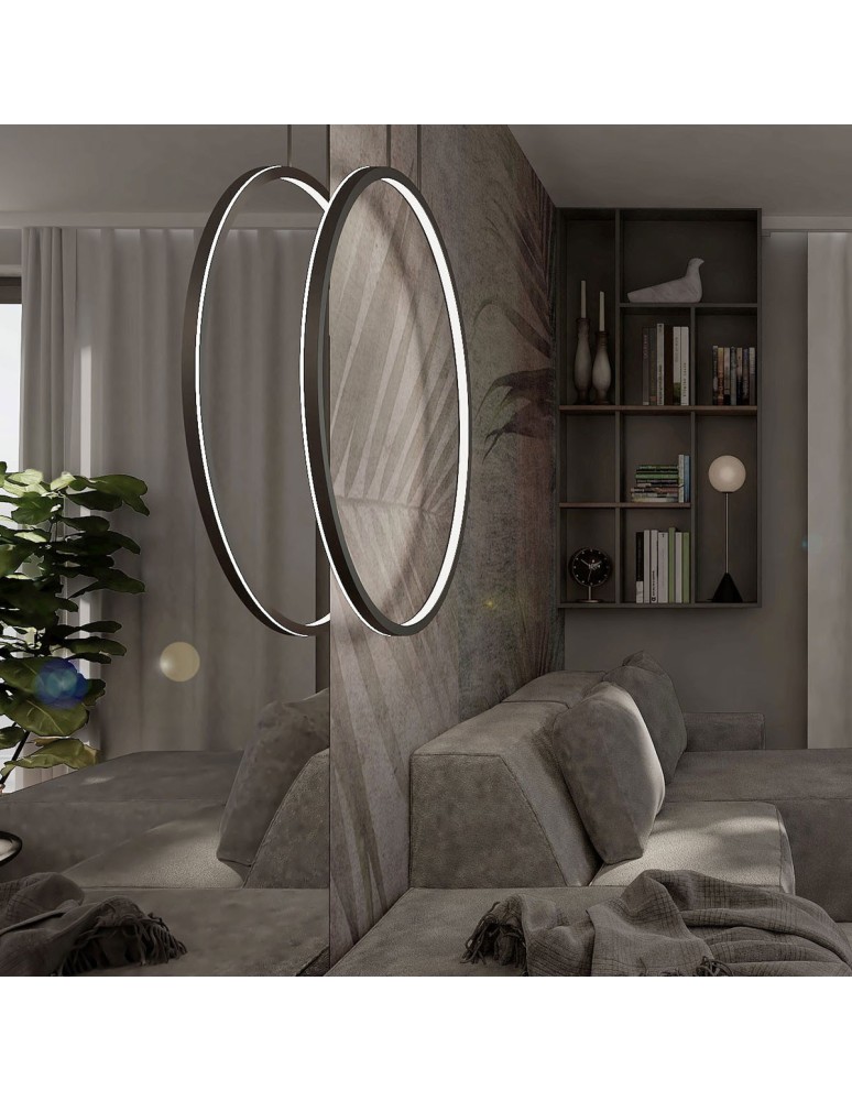 Pendant lamps circles - Light Prestige Mirror pendant lamp black LED CCT LP-999/1P L BK CCT - product kolory-swiatla.pl 2