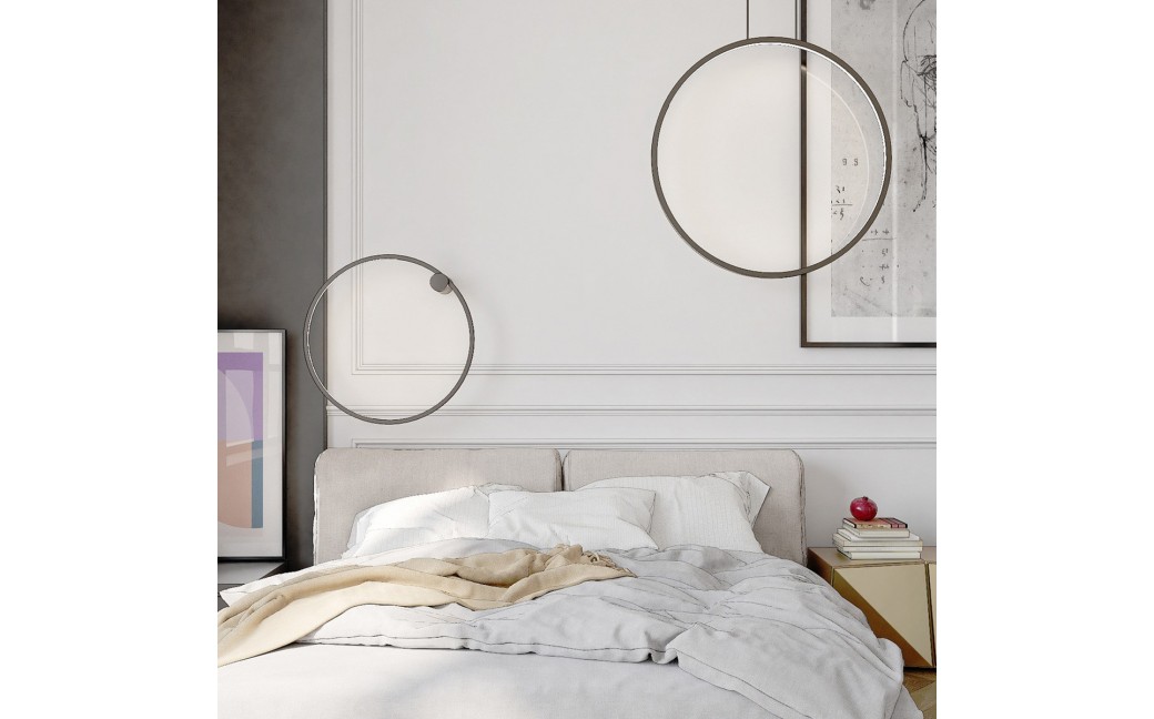Light Prestige Lampa wisząca Mirror czarna LED CCT LP-999/1P L BK CCT