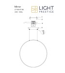 Pendant lamps circles - Light Prestige Mirror pendant lamp black LED CCT LP-999/1P L BK CCT - product 11