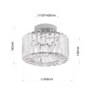Ceiling lamps with crystals - Light Prestige Plafond Galactico chrome 1xE27 LP-2383/1C CH - product 6