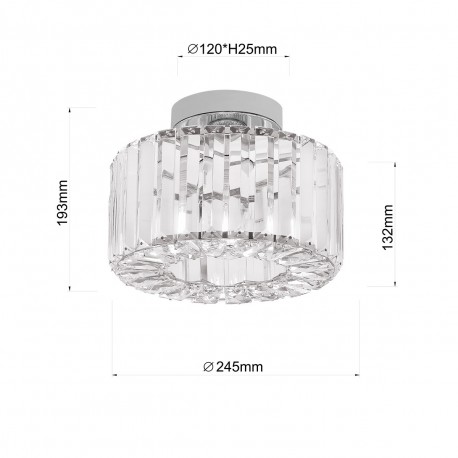 Light Prestige Plafon Galactico chrom 1xE27 LP-2383/1C CH