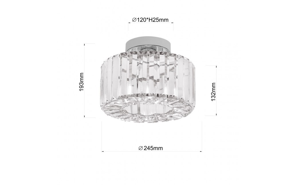 Light Prestige Plafon Galactico chrom 1xE27 LP-2383/1C CH