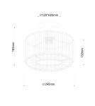 Ceiling lamps with crystals - Light Prestige Plafond Galactico chrome 1xE27 LP-2383/1C CH - product 7