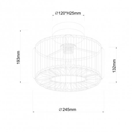 Light Prestige Plafon Galactico chrom 1xE27 LP-2383/1C CH