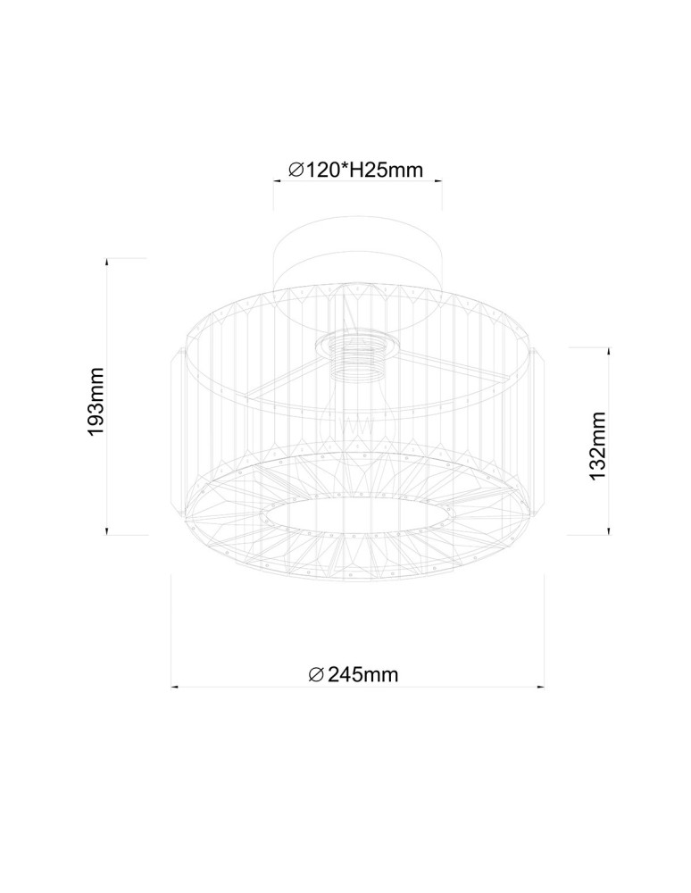 Ceiling lamps with crystals - Light Prestige Plafond Galactico chrome 1xE27 LP-2383/1C CH - product kolory-swiatla.pl 7
