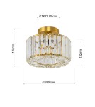 Ceiling lamps with crystals - Light Prestige Plafond Galactico gold 1xE27 LP-2383/1C GD - product 5