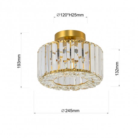 Light Prestige Plafon Galactico złoty 1xE27 LP-2383/1C GD