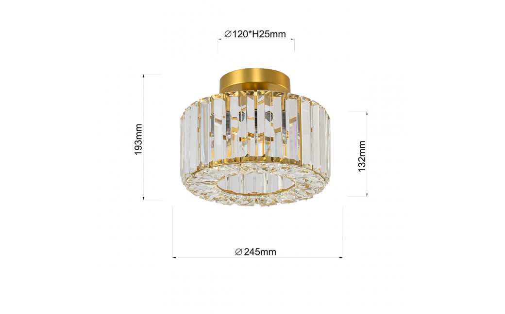 Light Prestige Plafon Galactico złoty 1xE27 LP-2383/1C GD