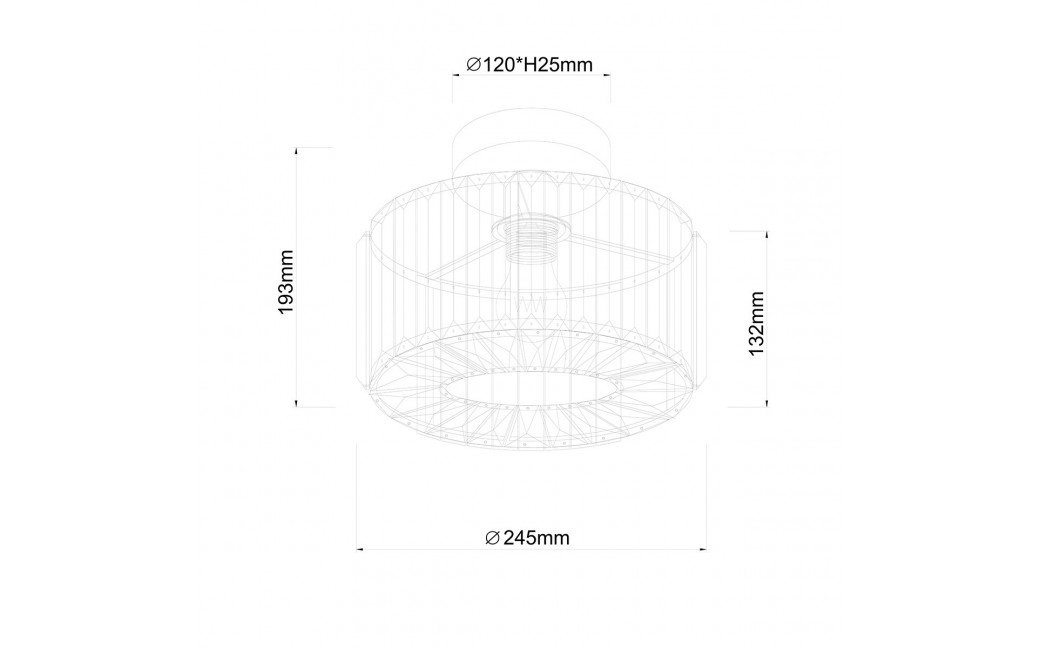 Light Prestige Plafon Galactico złoty 1xE27 LP-2383/1C GD
