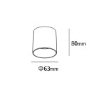 Ceiling downlights - tubes - Light Prestige Tom white LED CCT surface-mounted luminaire LP-4848/1RM WH - product 3