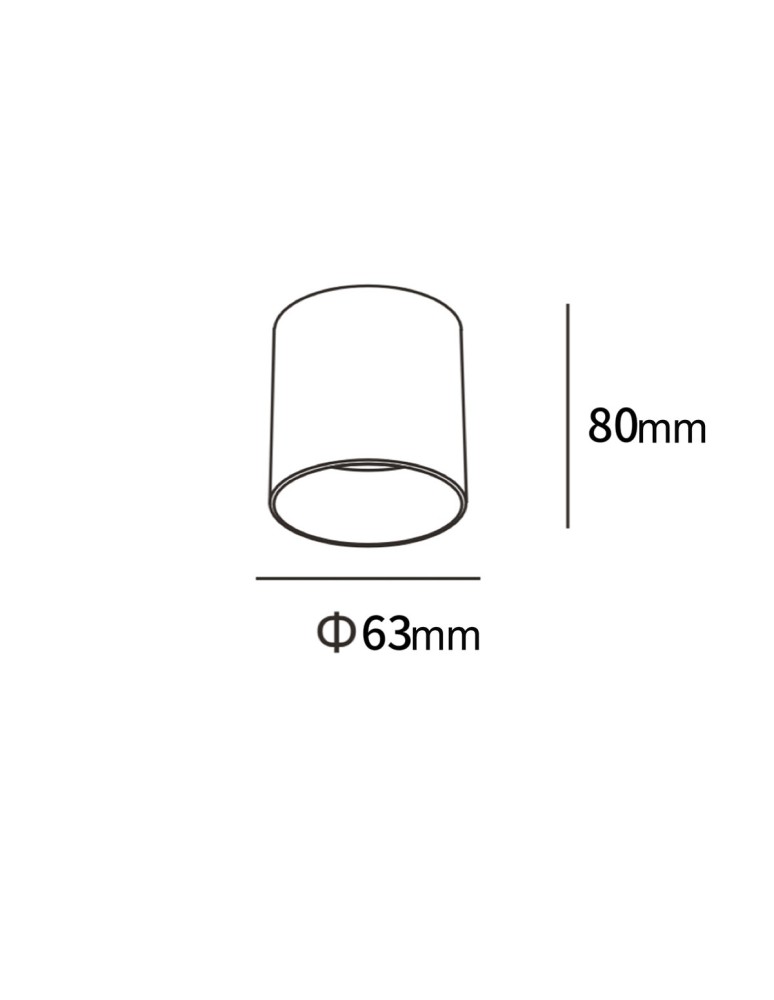 Ceiling downlights - tubes - Light Prestige Tom black LED CCT surface-mounted luminaire LP-4848/1RM BK - product kolory-swiatla.pl 3