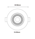 LED flush-mounted lamps - Light Prestige Movable Plus flush mount black LED CCT LP-1506/1RS BK. - product 7