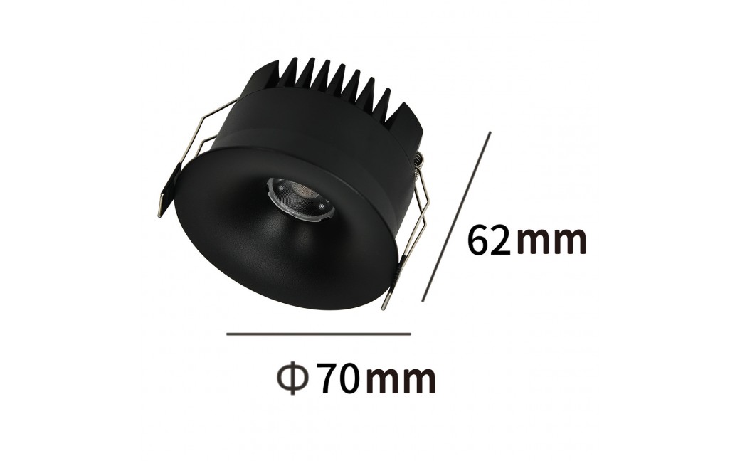 Light Prestige Oczko podtynkowe Zyra czarne LED CCT LP-1606/1RS BK