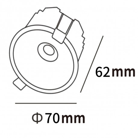 Light Prestige Oczko podtynkowe Zyra czarne LED CCT LP-1606/1RS BK